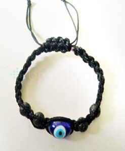 Beaded Bracelet With Lava And Dragon Eye