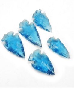 Blue Glass Arrowheads Wholesale colourful glass arrowheads