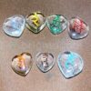 Clear Quartz Chakra Color Sankrit Heart Set