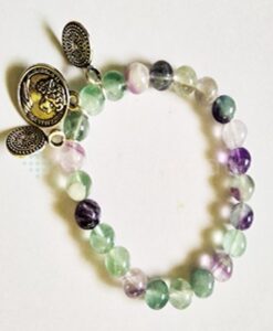 Multy Floarite Beads with Coin Bracelet